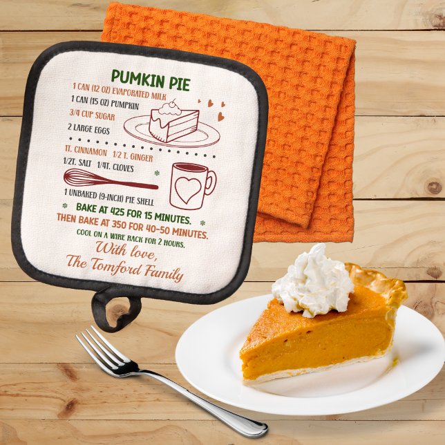 Pumpkin Pie Recipe Topflappen (Von Creator hochgeladen)