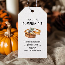 Pumpkin Pie Rezept Tags - Feierlich und gemütlich Geschenkanhänger