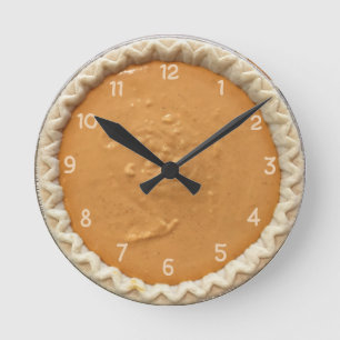 Pumpkin Pie Runde Wanduhr