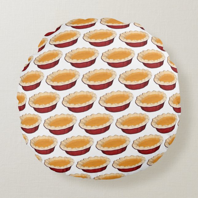 Pumpkin Pie Rundes Kissen (Vorderseite)