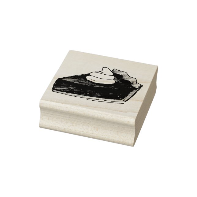 Pumpkin Pie Slice Erntedank Dinner Herbst Dessert Gummistempel (Stempel)