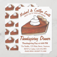 Pumpkin Pie Slice Erntedank Dinner Party