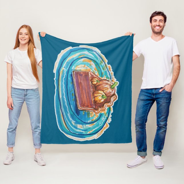 Pumpkin Pie Slice Fleecedecke (Beispiel)