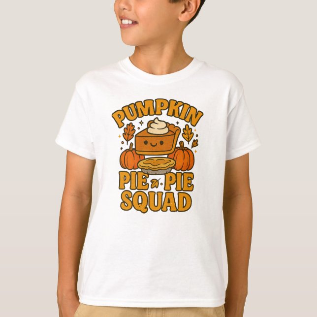 Pumpkin Pie Squad Erntedank Kids' T-Shirt (Vorderseite)