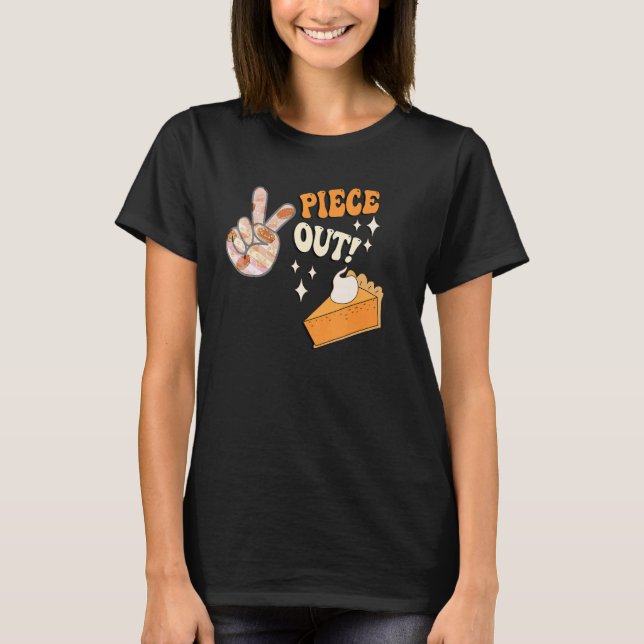 Pumpkin Pies Retro Piece Out   Thanksgiving T-Shirt (Vorderseite)