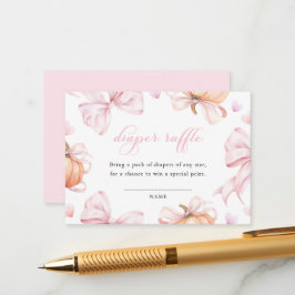 Pumpkin Pink Bow Baby Duschkabine Windelwanne Begleitkarte