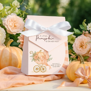 Pumpkin Pink Bow Watercolor Babydusche Geschenkschachtel