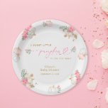Pumpkin Pink Floral Baby Dusche Pappteller<br><div class="desc">Die Teller des Pumpkin Pink Floral Baby Shower Paper sind eine zarte Umarmung aller Dinge süß und charmant, um eine emotionale Verbindung mit Familien zu fördern, die eifrig die Ankunft ihrer Kleinen vorwegnehmen. Das Stück, das die Essenz einer kleinen Mädchendusche mit rosa Farbtönen einfängt, zelebriert die Freude und Spannung dieses...</div>