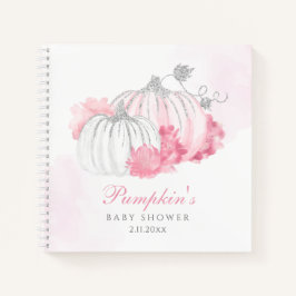 Pumpkin Pink Floral Baby Girl Gästebuch Notizbuch