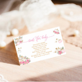 Pumpkin Pink Floral Books for Baby Begleitkarte