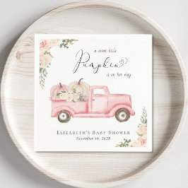 Pumpkin Pink Floral Truck Baby Girl Dusche Serviette