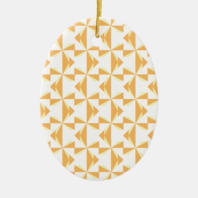 Pumpkin Pinwheels Keramik Ornament (Vorne)