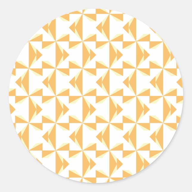 Pumpkin Pinwheels Runder Aufkleber (Vorderseite)