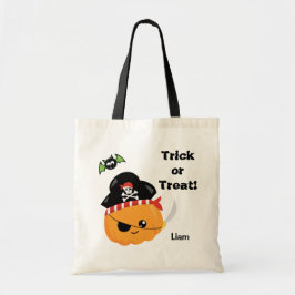 Pumpkin Pirate Halloween Trick oder Treat Tragetasche