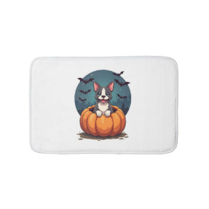 Pumpkin Pitbull Smile Badematte