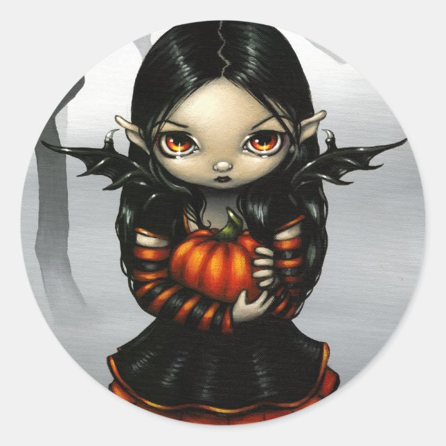 "Pumpkin Pixie"-Aufkleber Runder Aufkleber (Vorderseite)