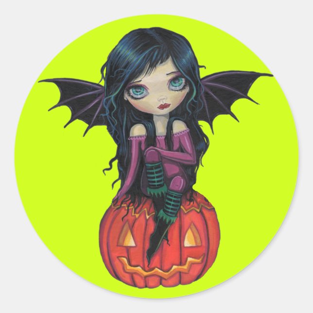 Pumpkin Pixie Halloween Stickers (Vorderseite)