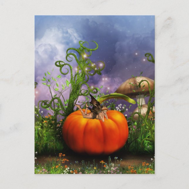 Pumpkin Pixie Postcard Postkarte (Vorderseite)