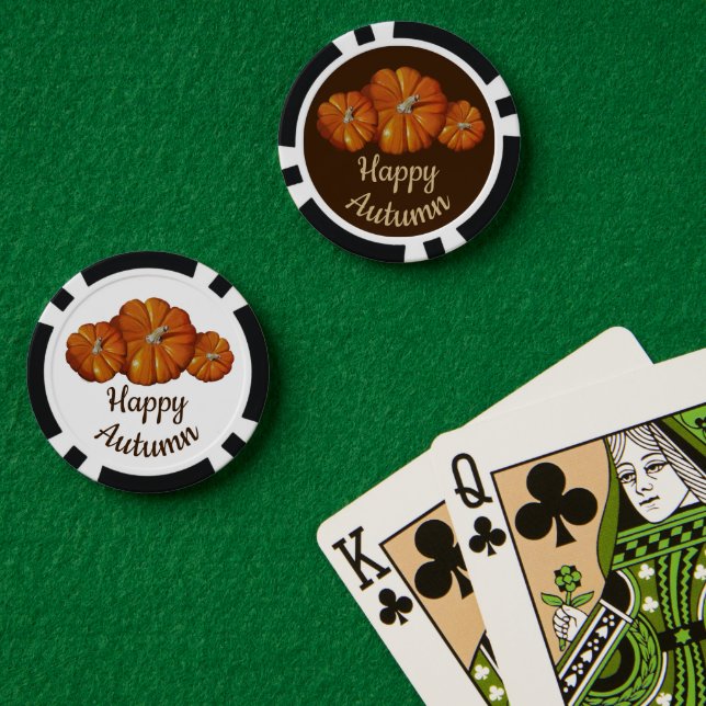 Pumpkin-Poker-Chips Pokerchips (Pokertisch (doppelt))