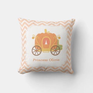 Pumpkin Princess Carriage Girls Room Personalisier Kissen