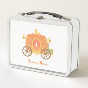 Pumpkin Princess Carriage Personalisiert Girls Metall Brotdose
