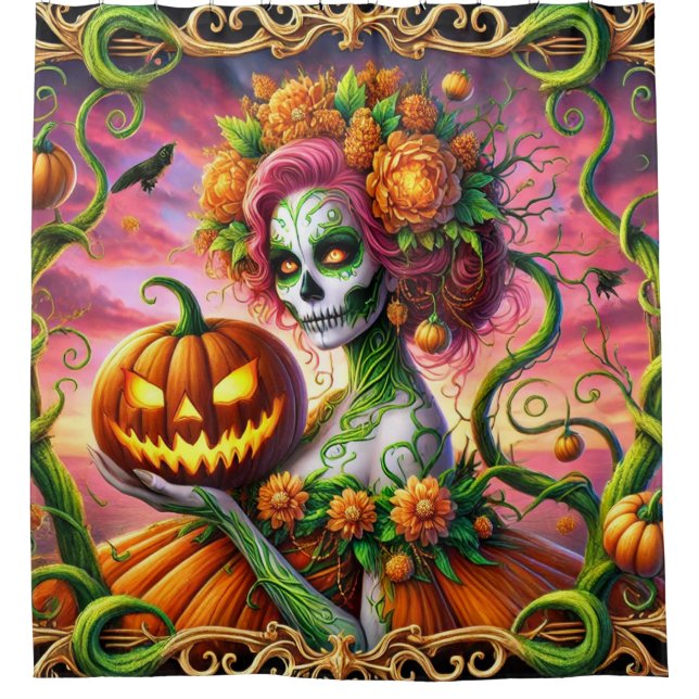 Pumpkin Princess Duschvorhang (Vorderseite)