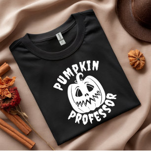 Pumpkin Professor für weiße Typografie T-Shirt