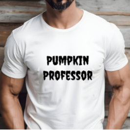 Pumpkin Professor schwarze Lehrerin Typografie T-Shirt