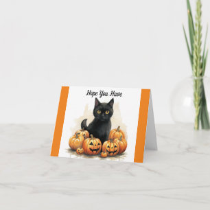 Pumpkin Purfect Halloween-Grußkarte Karte