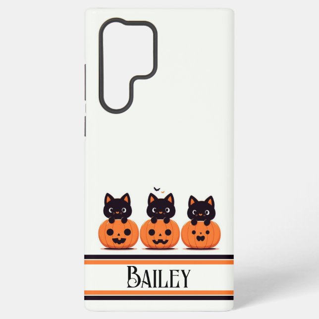 Pumpkin Purrfection Samsung Galaxy Hülle (Rückseite)