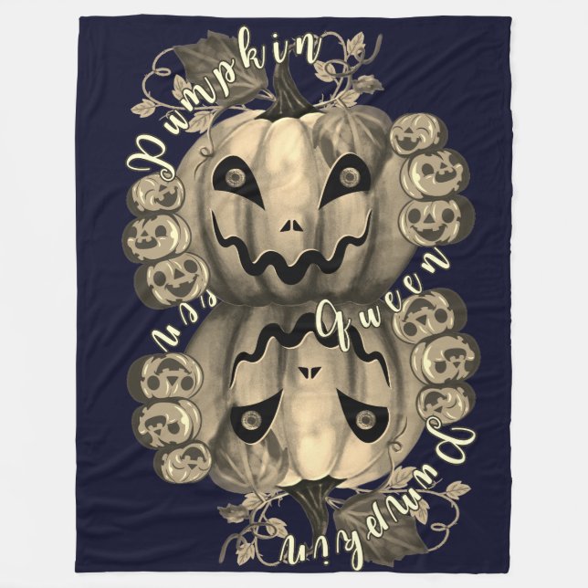 Pumpkin Queen Fleecedecke (Vorderseite)