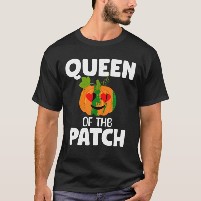 Pumpkin Queen of the Patch Funny Family Matching H T-Shirt (Vorderseite)