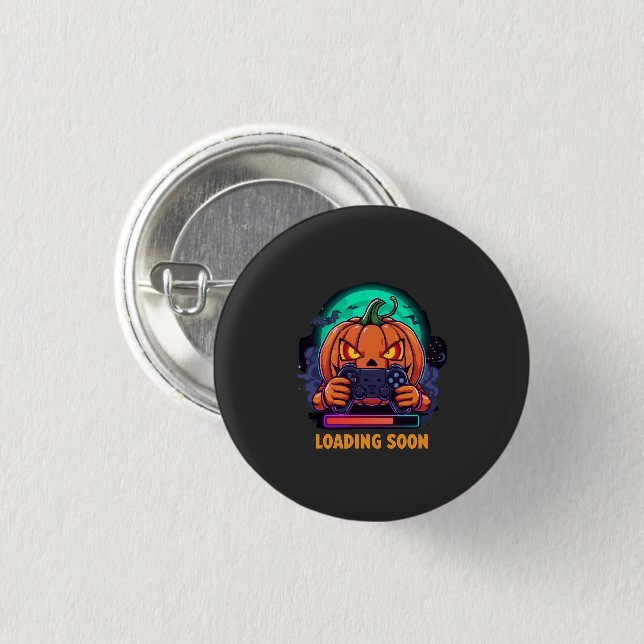 Pumpkin Quest Gamer Loading Design Button (Vorne & Hinten)