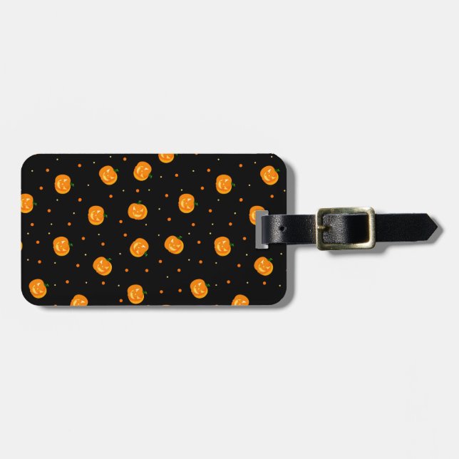 Pumpkin Rain Luggage Tag Gepäckanhänger (Vorderseite horizontal)