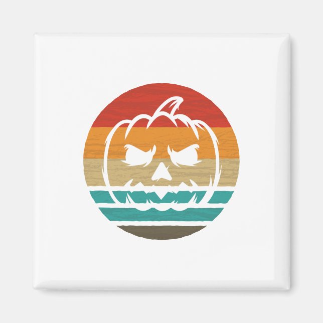 Pumpkin Retro Style Vintag Magnet (Vorne)