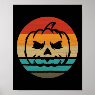 Pumpkin Retro Style Vintag Poster