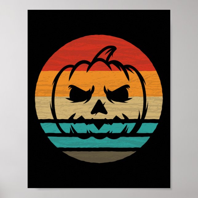 Pumpkin Retro Style Vintag Poster (Vorne)