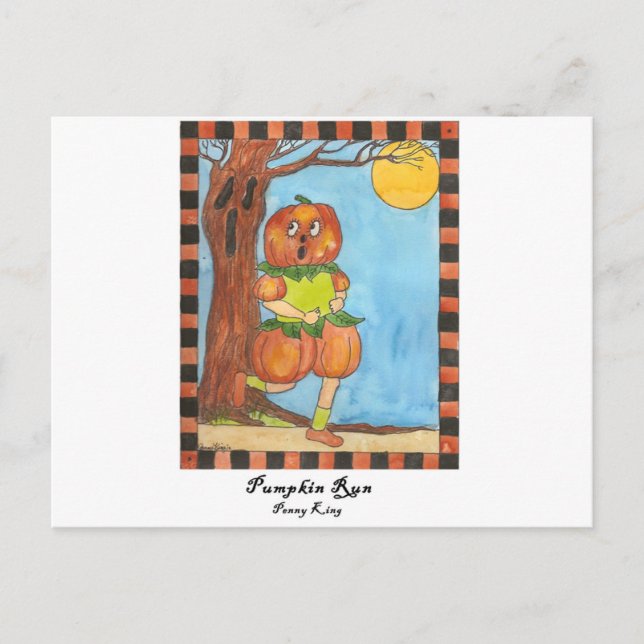 Pumpkin Run Postkarte (Vorderseite)
