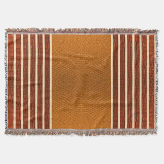Pumpkin & Rust Exotic Faux Snake Leather Line Art Decke
