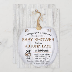 Pumpkin Rustic Fall Babydusche Einladung