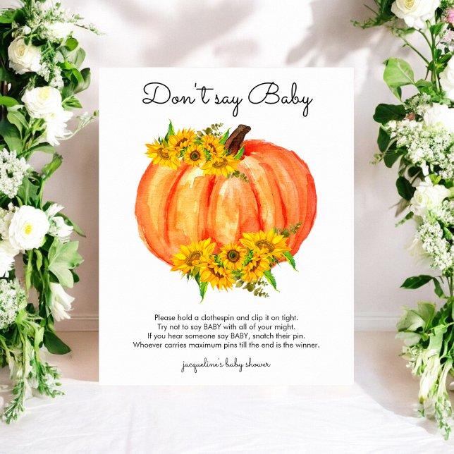 Pumpkin sagt kein Baby Game Poster (Von Creator hochgeladen)