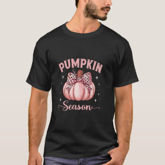 Pumpkin Saison Coquette Bow Pumpkin im Oktober Wir T-Shirt