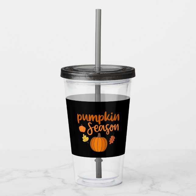 Pumpkin-Saison Herbst Acryltrinkbecher (Vorderseite)