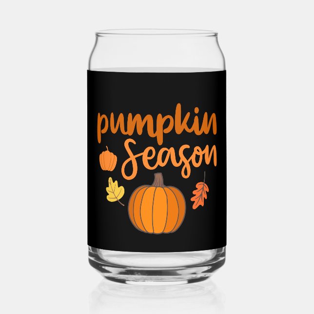 Pumpkin-Saison Herbst Dosenglas (Vorderseite)