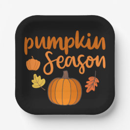 Pumpkin-Saison Herbst Pappteller