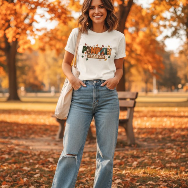Pumpkin Saison Herbst Rustikaler Erntedank für Her Tri-Blend Shirt (Von Creator hochgeladen)