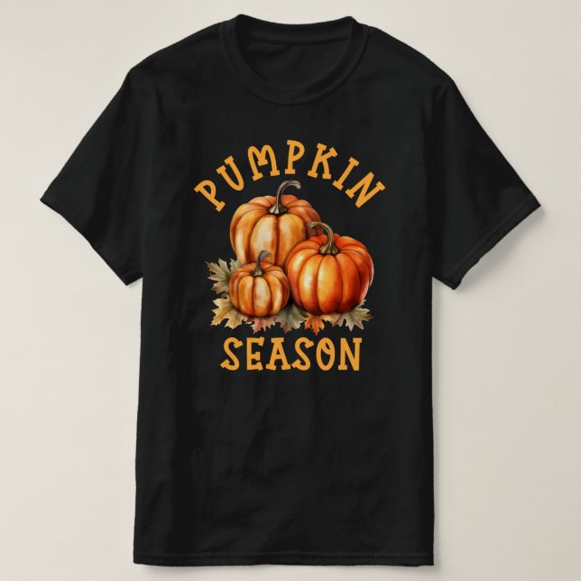 Pumpkin-Saison Herbstausgang T-Shirt (Design vorne)