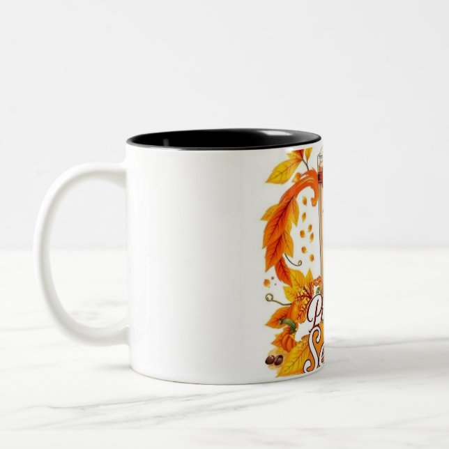 Pumpkin-Saison-Tasse Zweifarbige Tasse (Links)