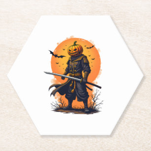 Pumpkin Samurai � Halloween Warrior T - Shirt Untersetzer