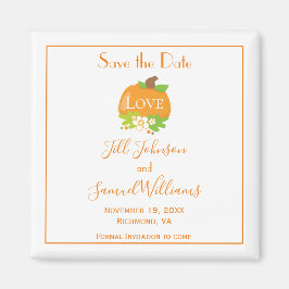 Pumpkin Save the Date Magnet